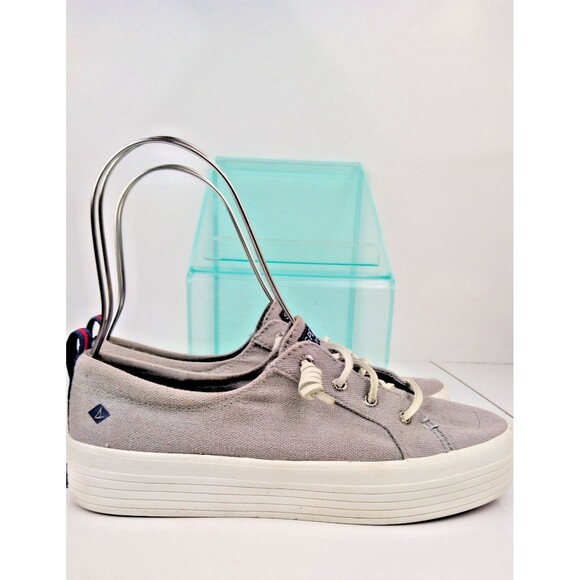 Sperry Women's Crest Vibe Triple Canvas Platform Sneakers Size 7 Grey - Picture 4 of 8